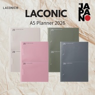 LACONIC Planner 2026 A5 Monthly 2 Pocket (Starts September 2025)