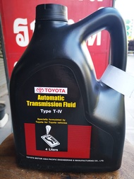 TOYOTA น้ำมันเกียร์ AUTOMATIC TRANSMISSION FLUID TYPE T-IV ขนาด 4ลิตร แท้เบิกศูนย์