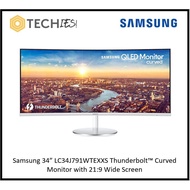 Samsung 34” Thunderbolt™ Curved Monitor with 21:9 Wide Screen LC34J791WTEXXS