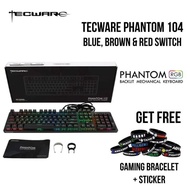 Tecware Phantom 104 Keys - Backlit Mechanical Full Size Keyboard - Blue Switch