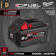 Milwaukee M18 6.0AH Forge Redlithium Battery / Milwaukee M18 FB6 6.0AH High Output Battery / 2 Year 