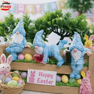 PINOU Resin Figurine, Little dwarf 3-Piece Set Easter Garden Gnome, Decorative Item Resin Material R
