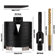 Vearter 68/72/82mm Dry Diamond Core Drill Bit Diamond Hole Saw with SDS Plus Adapter Drill Bits for 