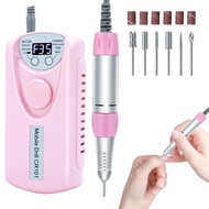 Professional Nail Drill Electric File:COYZU 35000RPM Portable Cordless Nail Drill Machine with Bits,