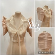 Jesca - Modern Filipiniana Bolero Sports Collar