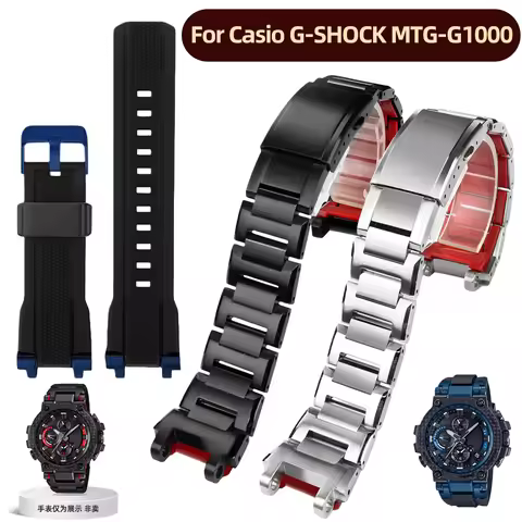 MTG-B1000 Series watchband For Casio G-SHOCK MTG-G1000 Sports strap mtgb1000 Silicone Rubber Modifie