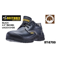 BEETHREE B3 BT-8700 4.5" INCHES BLACK GRAIN LEATHER LACED SHOE SAFETY SHOE