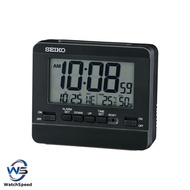 Seiko Digital Clock QHL086KL QHL086K QHL086 Black Alarm Snooze Light Thermometer Hygrometer Clock