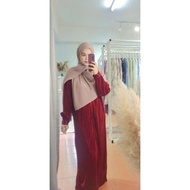 Dress Pleated baju muslimah labuh