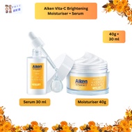 Aiken Vita-C Brightening Moisturiser 40g + Serum 30ml | Gel Texture | Vitamin C |