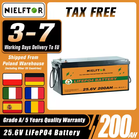 New 12V 24V 48V 100Ah 200Ah 300Ah LiFePO4 Battery 12.8V 51.2V Lithium Iron Phosphate Battery Built-i