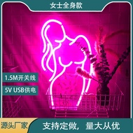 New Style Styling Light LED Neon Light Beauty Decorative Light ins Back Panel Ladies Style Full Body