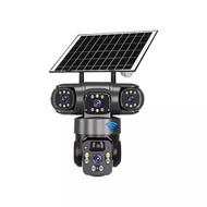 V380 Pro 12MP 3 เลนส์ กล้องวงจรปิดพลังงานแสงอาทิตย์ WiFi/4G 4K กลางแจ้ง กล้องวงจรปิด การสนทนาสองทาง 