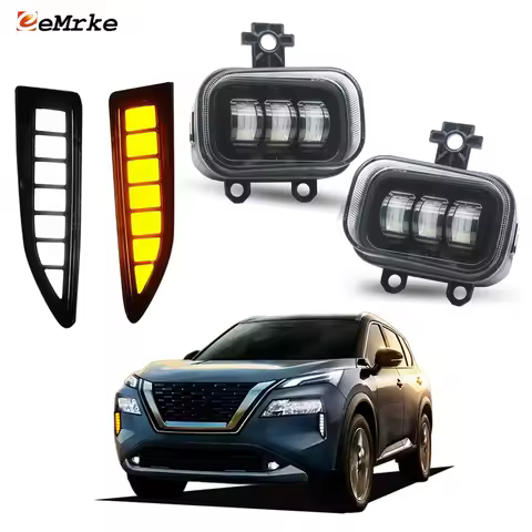 For Nissan Rouge X-trail T33 2021 2022 2023 40W LED Fog Lights Front Head Lamp w/ Lens Bumper DRL 12