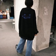 Don't Text Me Oversized Sweater / Black 寬鬆衛衣 大學 T