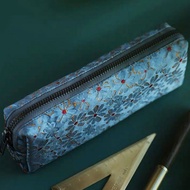 Retro Style Brocade Embroidery Pencil Case Stationery Bag Boys Girls Chinese Style Simple Stationery