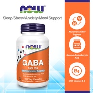 NOW Supplements, GABA (Gamma-Aminobutyric Acid) 500 mg + B-6, Natural Neurotransmitter, 100 Veg Caps