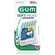 [3美國直購] SUNSTAR GUM Soft-Picks 矽膠牙間刷纖毛式牙線棒 90入含1收納盒 齒間刷 齒縫刷_AA2