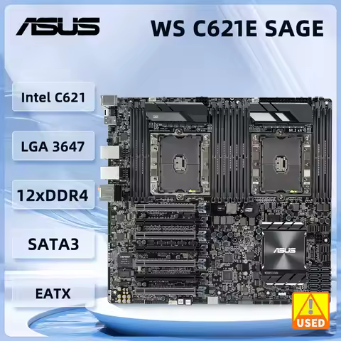 ASUS WS C621E SAGE PRO WS C621-64L SAGE/10G workstation motherboard C621 LGA 3647 5218 5220S 6138 cp