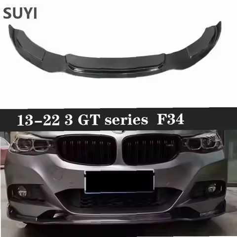 For BMW 3 GT F34 320i 330i 318i Carbon Fiber Front Bumper Lip Spoiler Diffuser Body Kit Upgrade