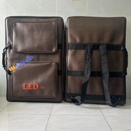 5-layer brown 32in TV leather case