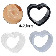 1 Pair Heart Hollow Ear Plugs Ear Flesh Tunnel Expanders Lobe Stretcher Acrylic