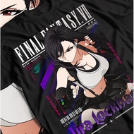 Tifa Lockhart FF7 Vintage T-Shirt Anime High Quality Cotton Clothing Oversized Style For Men And Wom