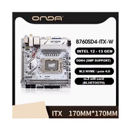 ONDA B760SD4-ITX-W/B ITX MOTHERBOARD WHITE AND BLACK MODEL SUPPORT 12 13 GEN INTEL CPU LGA 1700