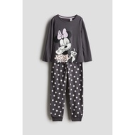 PJM HM Minnie gray HM H&M pajamas set_genuine authentic product baju tidur budak perempuan pyjamas k