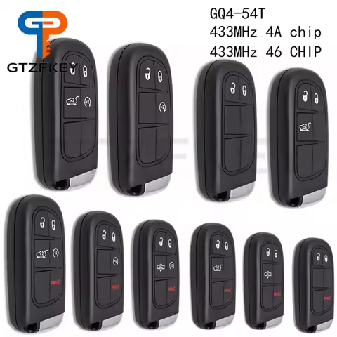 GQ4-54T 4A 46 Chip PCF7953M 433MHz Smart Car Remote Control Auto Key For Jeep Cherokee Dodge Ram 150