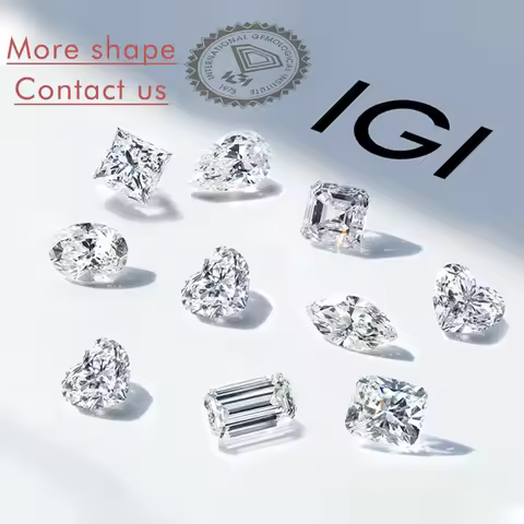 IGI Certified 0.5ct -10ct Lab Grown Diamonds CVD HPHT Loose Lab Diamonds DEF VVS/VS Lab Created Diam