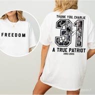 Freedom Charlie Kirk Two Side T-Shirt, Thank You Charlie Tee