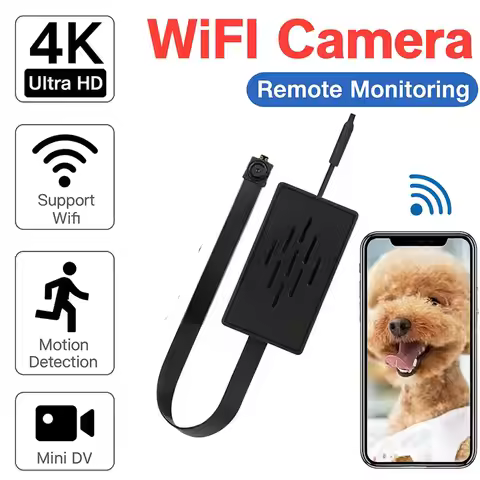 4K WiFi Mini Camera DIY Kit – 2.0MP Remote Live View, Motion Detection, App Control, 2 Optional Mode