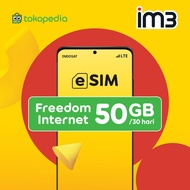 eSIM IM3  FREEDOM INTERNET 50GB/30Hari