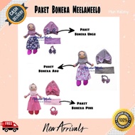 Boneka paket lucu boneka meelameelo mainan anak boneka muslimah boneka edukatif