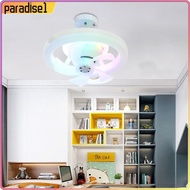 [paradise1.sg] Modern Ceiling Fans with Light RGB/3 Colors Dimmable Low Profile Ceiling Fan