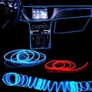1M/3M/5M รถภายในหลอดไฟ Led ตกแต่ง EL สายไฟนีออน Strip สำหรับ Auto DIY Ambient Light USB บรรยากาศปาร์ตี้ไดโอด