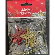 Hanging star decoration, contents 3, size 6cm ( Mc 09 )