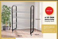 *WM-555*~Ready Stock~5 TiersHeavy duty Display Rack w/roller / Storage Rak with roda/Rak Pinggan/ Ra