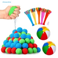 [SYS]1 Set Reusable Water Soaker Ball Water Balloon Beach Ball Outdoor Summer Beach Kids Family Swimming Pool Water Fight Ball Toy Kit