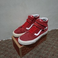 vans sk8 hi red velcro original