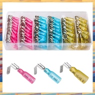 (TEFP) 140PCS 22-16/16-14/12-10 AWG Heat Shrink Piggy Back Spade Quick Splice Crimp Terminals Connec