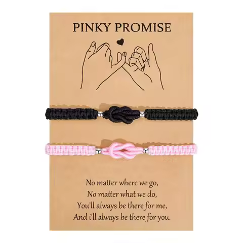 Pinky Promise Forever Love Knot Bracelets Matching Couple Bracelet Anniversary Valentines Gifts for 