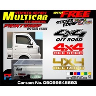 ♞Multicab 4x4 marking Sticker Decals Set cut-out vinyl