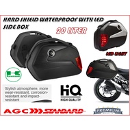 KAWASAKI WATERPROOF V35 SIDE BOX ABS PLASTIC WITH LED LIGHT HARD SHEILD NAKED BIKE SCOOTER TOURING B