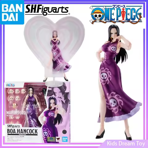 Bandai Genuine Stock Original S.H.Figuarts ONEPIECE Anime -MARINEFORD- BOA HANCOCK&MONKEY.D.LUFFY Ac