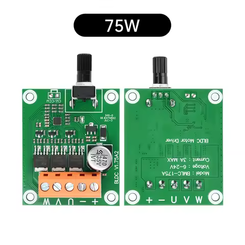 DC Brushless Motor Control Board Motor Speed Controller 75W DC 6-24V Volt CD Drive Fan Motor Governo