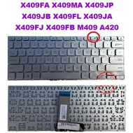 ASUS VIVOBOOK A409 X409 X409F X409L X409U X409UA X409FA X409MA X409FL X409JA M409D X409FB M409 Silver Laptop Keyboard