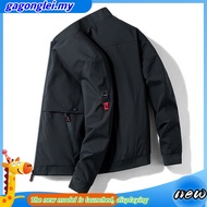 jaket BIG SALE【Ready Stock】jaket lelaki Mens Good Quality Waterproof Jacket Collar Casual Fashion Fit Bomber Jacket 夹克