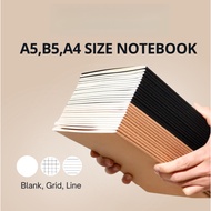 TANH A5 B5 A4 Notebook Exercise Book Lined Grid Blank 80-GSM String-bound  zhouZ1